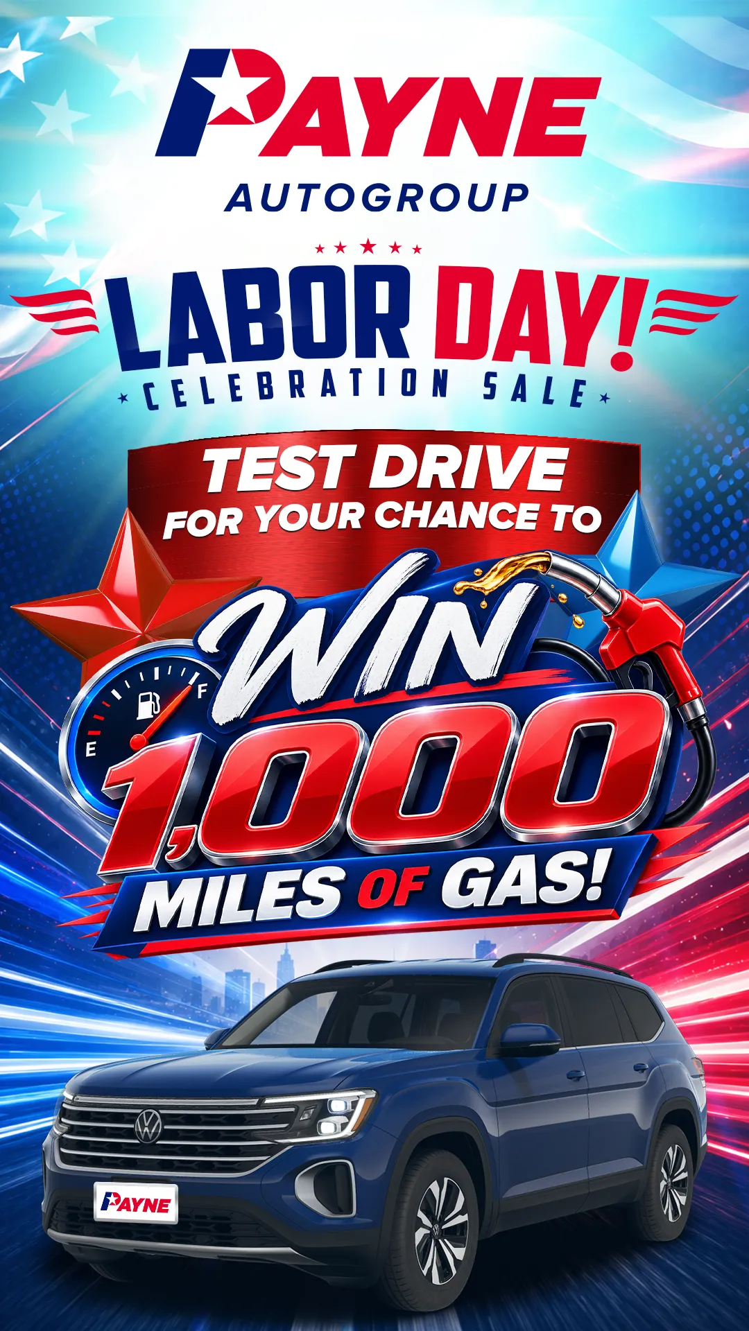 Win 1000 miles of gas!