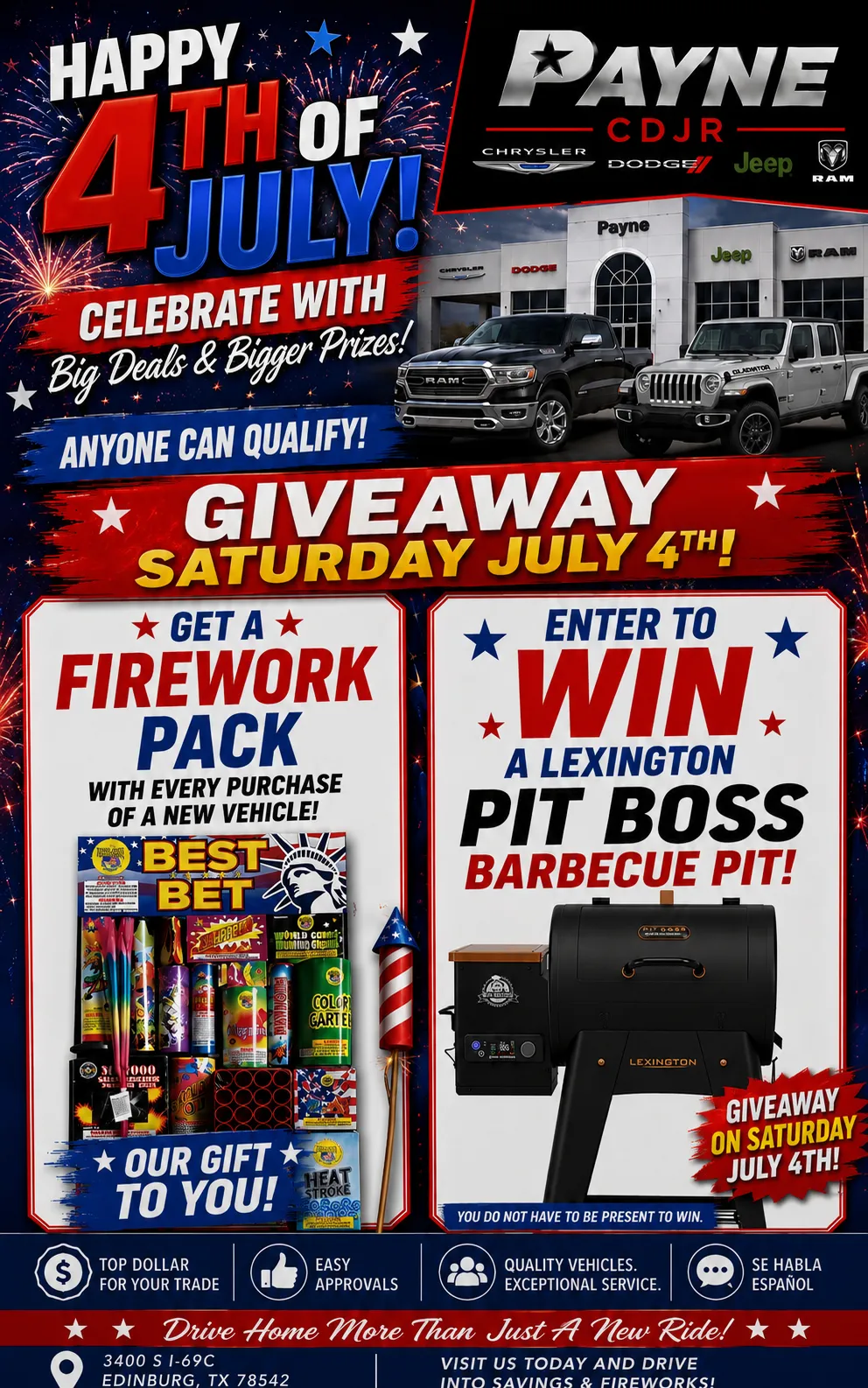 4th of July Giveaway! Schedule your test drive!
