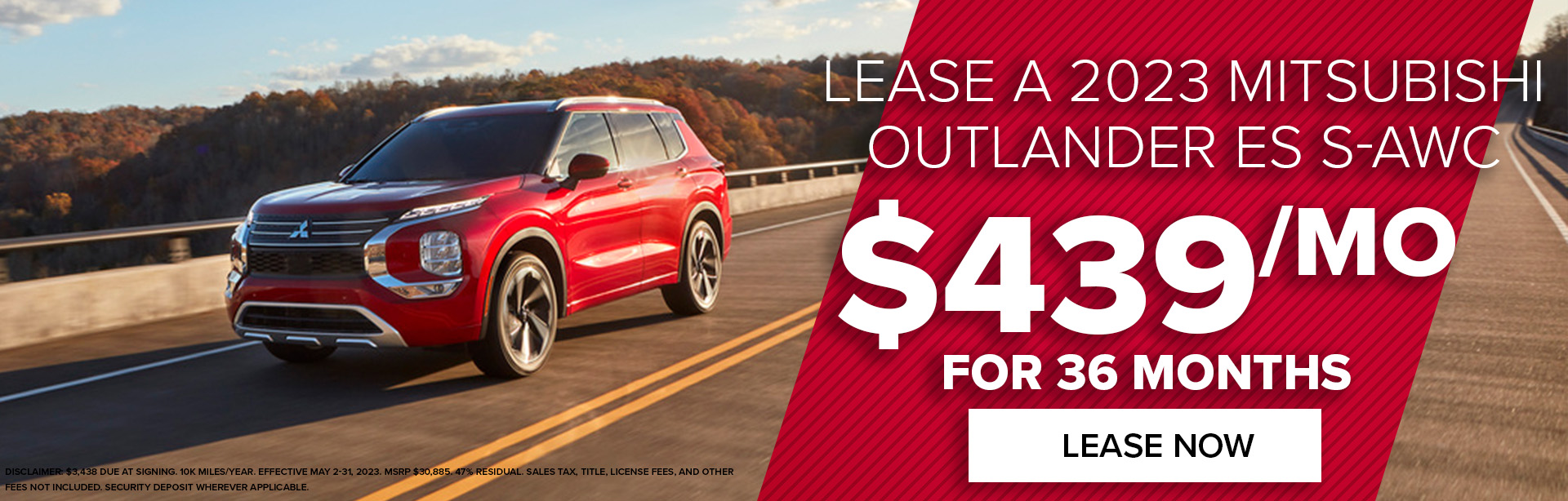Lease a 2023 Mitsubishi Outlander AWD