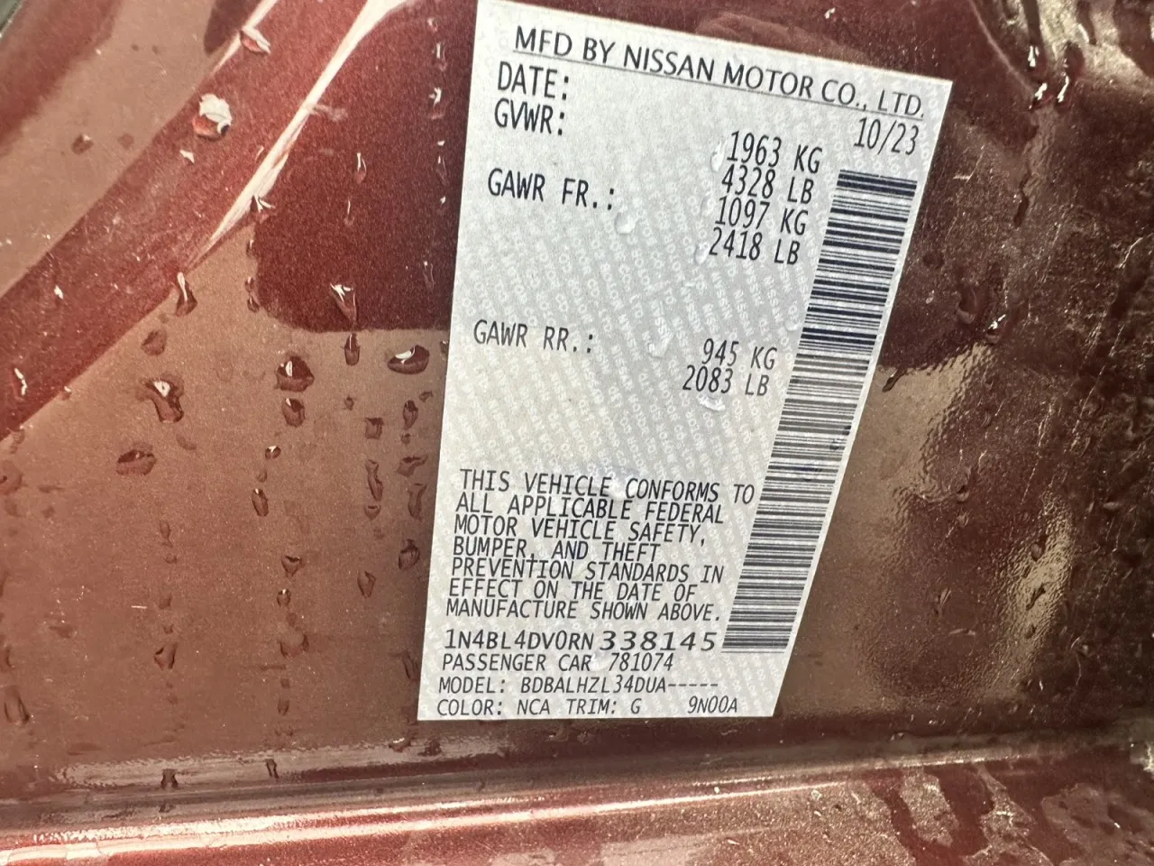 2024 Nissan Altima 2.5 SV