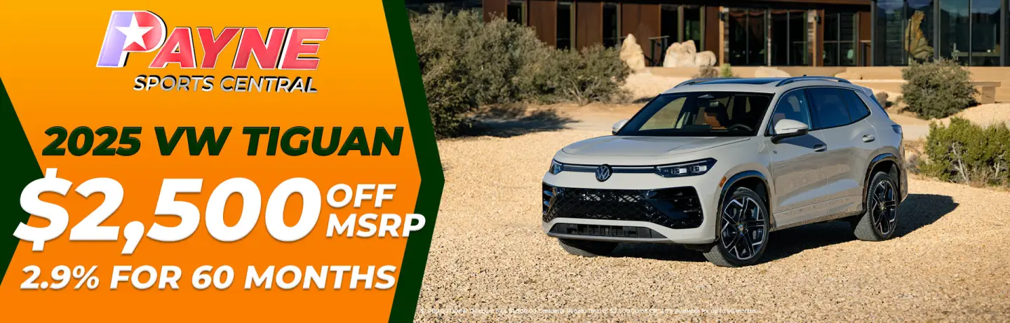 2025 VW Tiguan %2,500 off MSRP