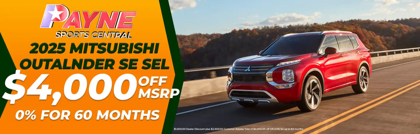 $4000 Off MSRP 2025 Mitsubishi Outlander 