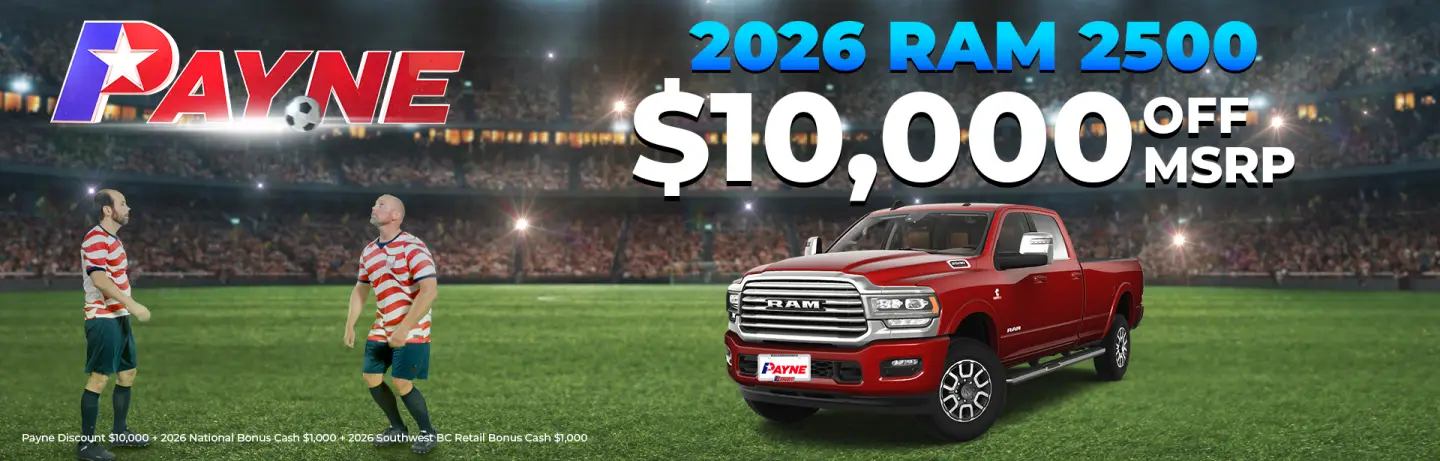 Buy a 2026 RAM 2500 for $10,000 OFF MSRP Buy a 2026 RAM 2500 for $10,000 OFF MSRP